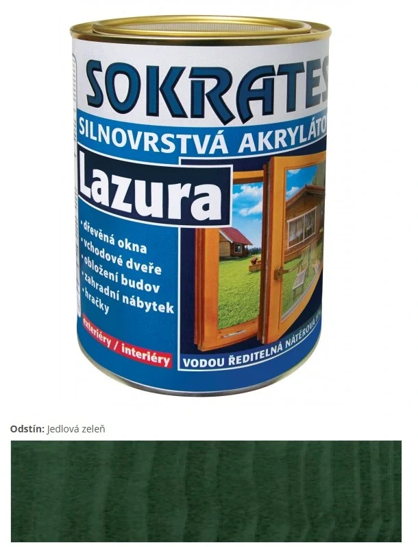 Sokrates Lazura silnovrstvová Jedľová zeleň 0,7 kg