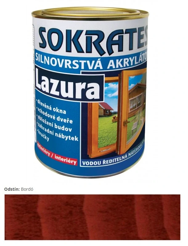 Sokrates Lazura silnovrstvová Bordo 9 kg
