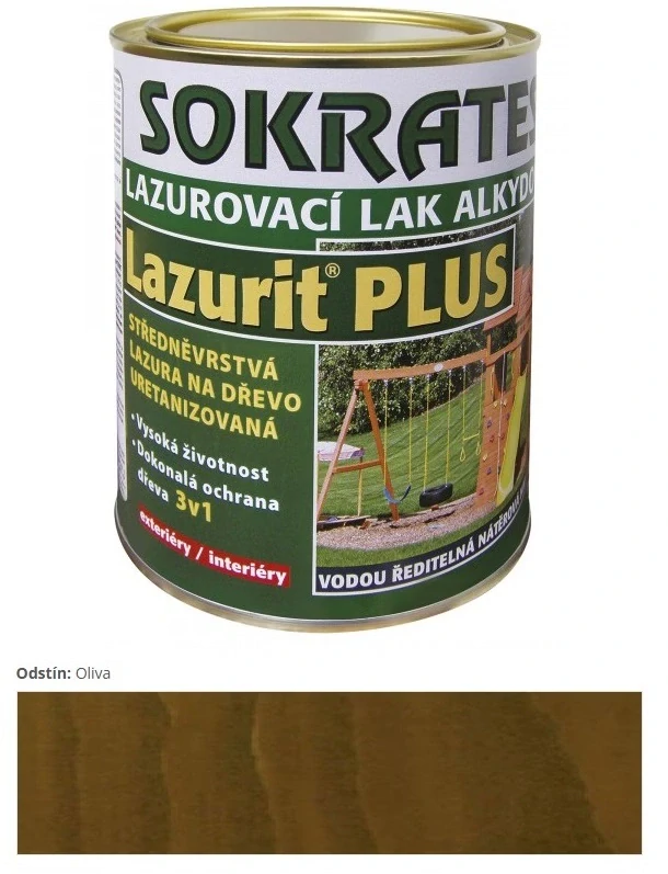 Sokrates Lazurit PLUS strednevrstvová lazúra Oliva 2 kg
