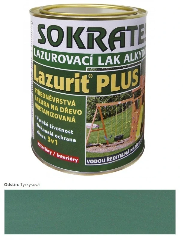 Sokrates Lazurit PLUS strednevrstvová lazúra Tyrkysová 2 kg