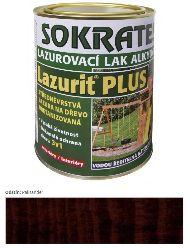 Sokrates Lazurit PLUS strednevrstvová lazúra Palisander 0,7 kg
