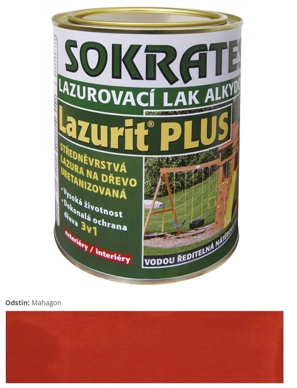 Sokrates Lazurit PLUS strednevrstvová lazúra Mahagon 4 kg