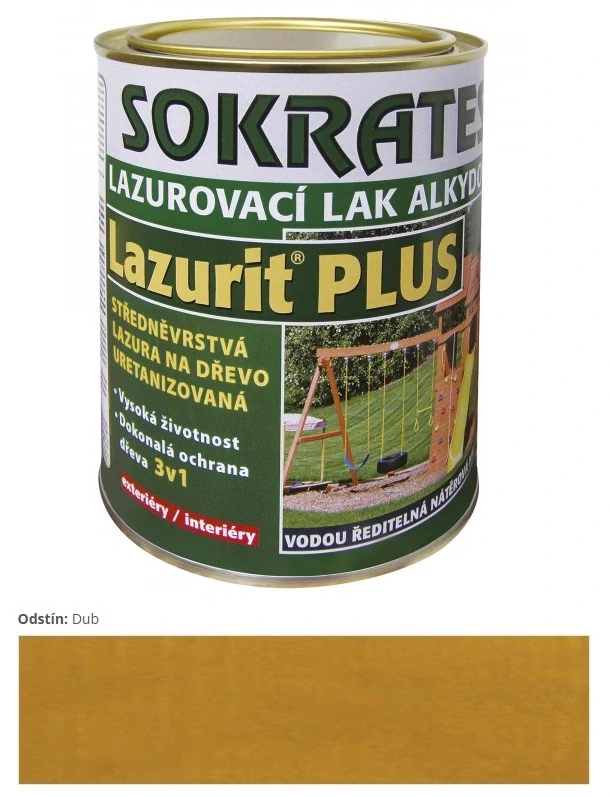 Sokrates Lazurit PLUS strednevrstvová lazúra Dub 9 kg