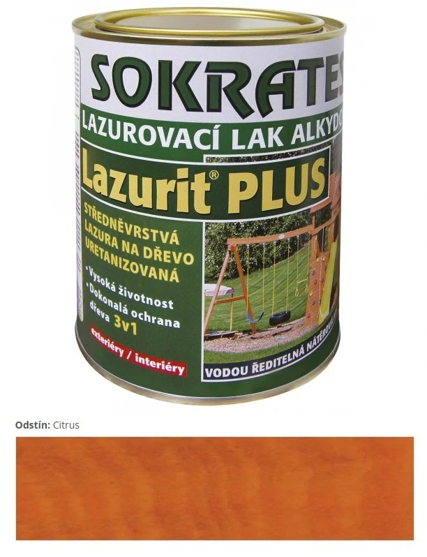 Sokrates Lazurit PLUS strednevrstvová lazúra Citrus 0,7 kg