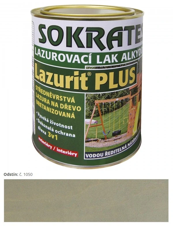 Sokrates Lazurit PLUS strednevrstvová lazúra Grey-Hound šedá 1050 2 kg