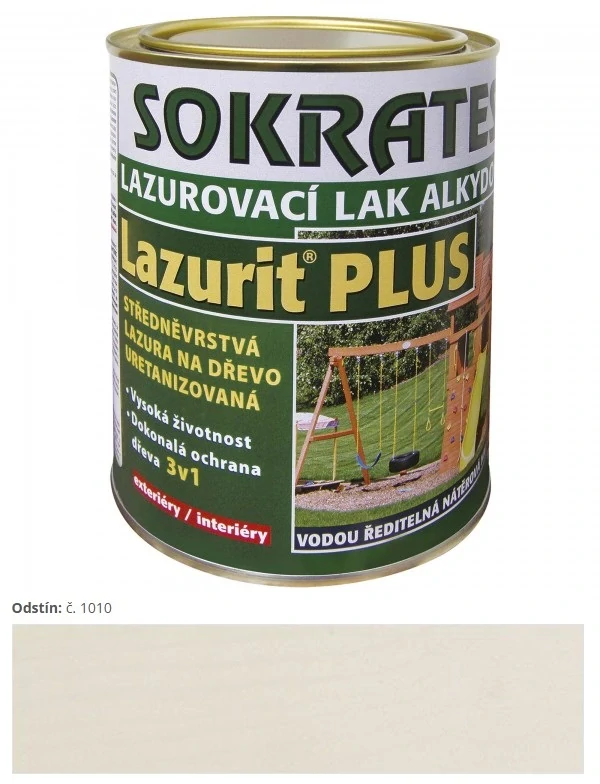 Sokrates Lazurit PLUS strednevrstvová lazúra Grey-Hound šedá 1010 2 kg