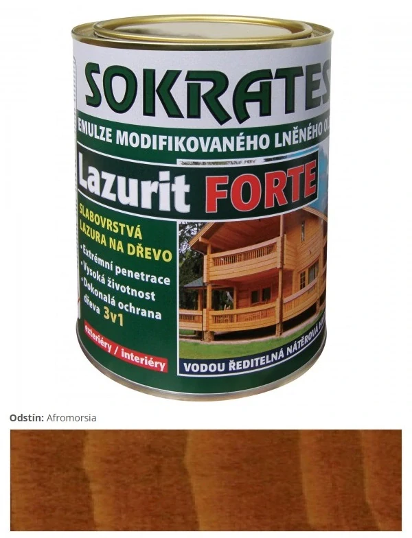 Sokrates Lazurit Forte tenkovrstvová olejová lazúra Afromorsia 2 kg