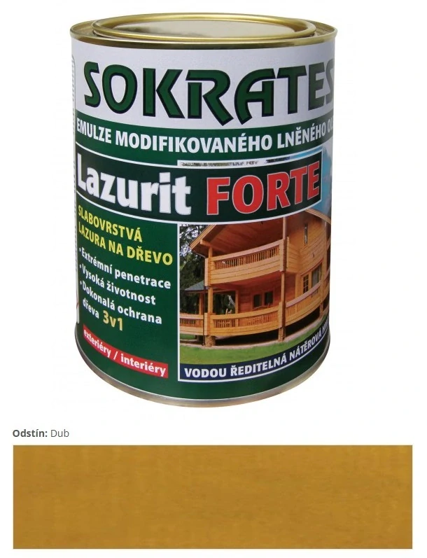 Sokrates Lazurit Forte tenkovrstvová olejová lazúra Dub 4 kg