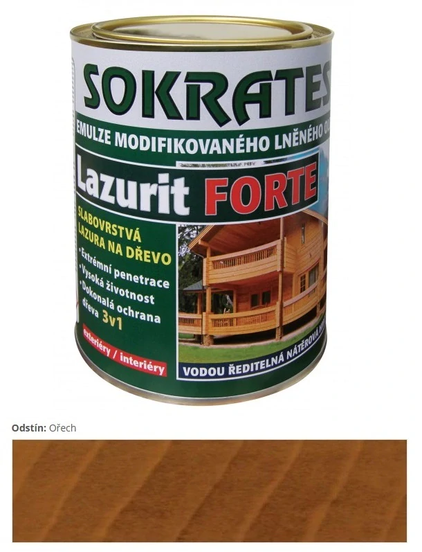 Sokrates Lazurit Forte tenkovrstvová olejová lazúra Orech 4 kg