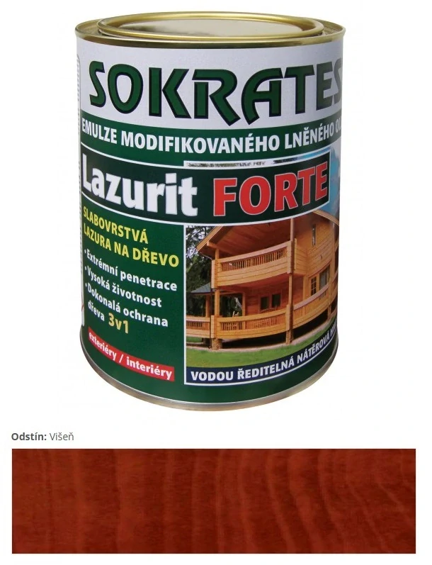 Sokrates Lazurit Forte tenkovrstvová olejová lazúra Višeň 4 kg