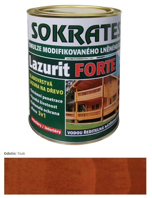 Sokrates Lazurit Forte tenkovrstvová olejová lazúra Teak 0,7 kg