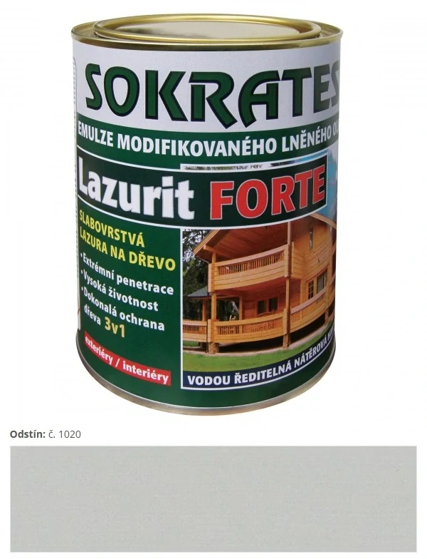 Sokrates Lazurit Forte tenkovrstvová olejová lazúra Grey-Hound šedá 1020 9 kg