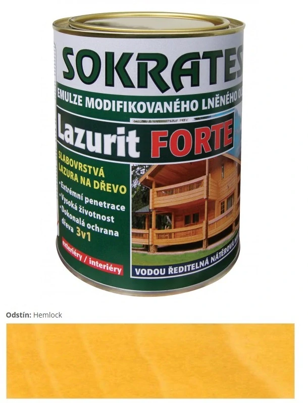 Sokrates Lazurit Forte tenkovrstvová olejová lazúra Hemlock 0,7 kg