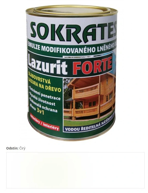Sokrates Lazurit Forte tenkovrstvová olejová lazúra Číry 2 kg