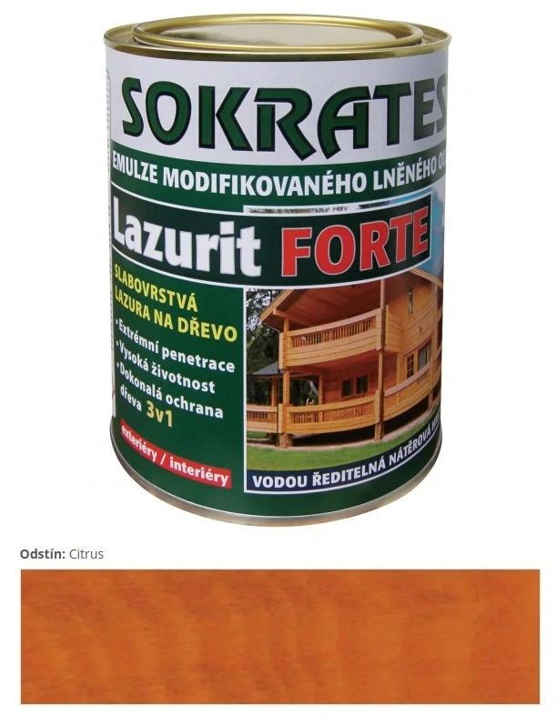 Sokrates Lazurit Forte tenkovrstvová olejová lazúra Citrus 2 kg