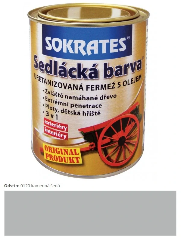 Sokrates Sedliacka farba, extra kvalita 0,7 kg > 0120 kamenná šedá