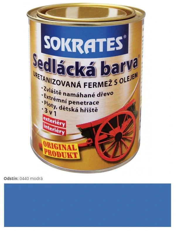 Sokrates Sedliacka farba, extra kvalita 0,7 kg > 0440 modrá