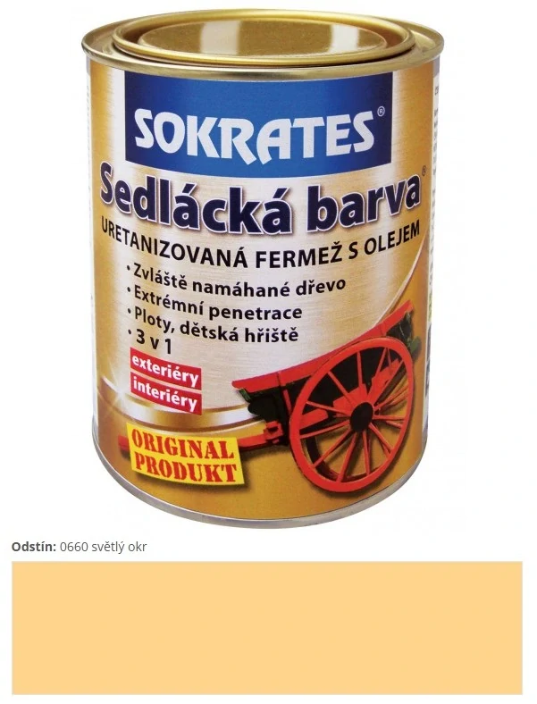 Sokrates Sedliacka farba, extra kvalita 0,7 kg > 0660 svetlý oker