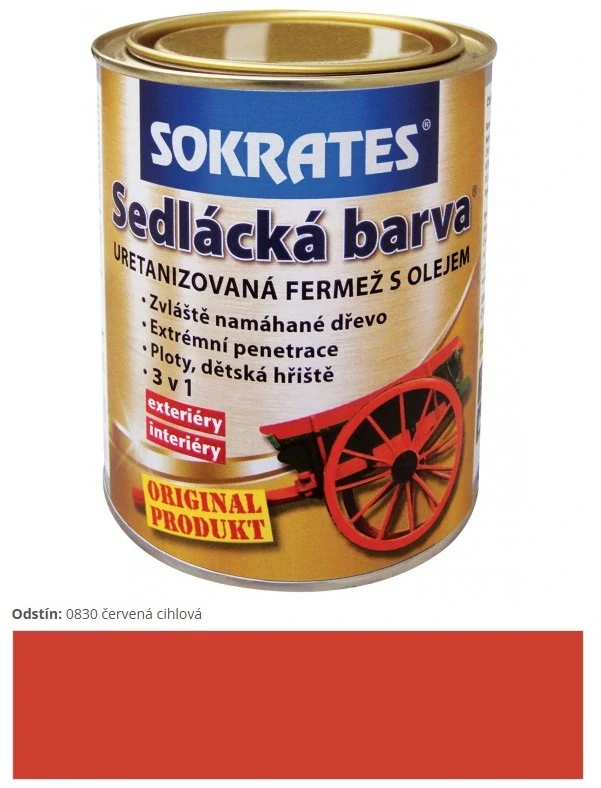 Sokrates Sedliacka farba, extra kvalita 0,7 kg > 0830 červená tehlová