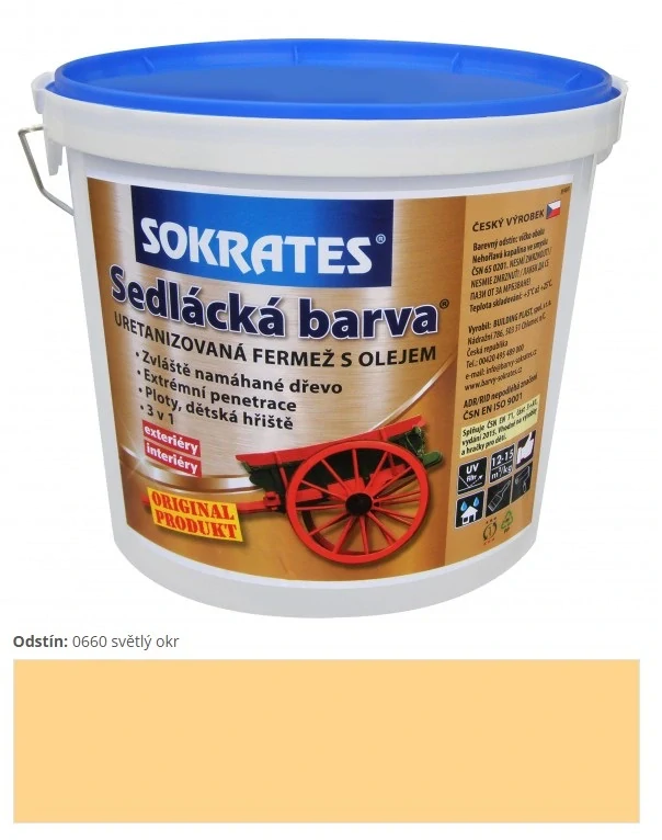 Sokrates Sedliacka farba, extra kvalita 2 kg > 0660 svetlý oker