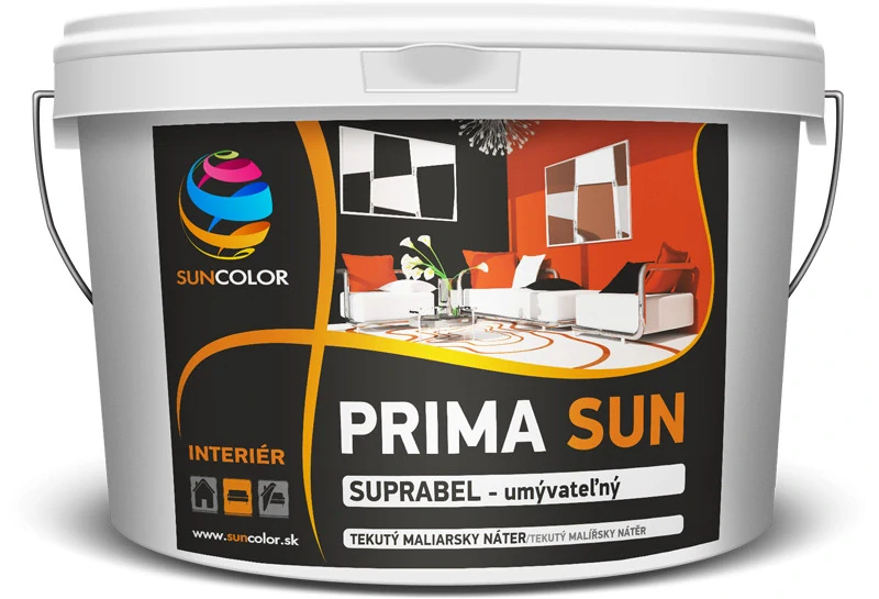 Suncolor PRIMA SUN SUPRABEL umývateľná farba na steny biela 7 kg