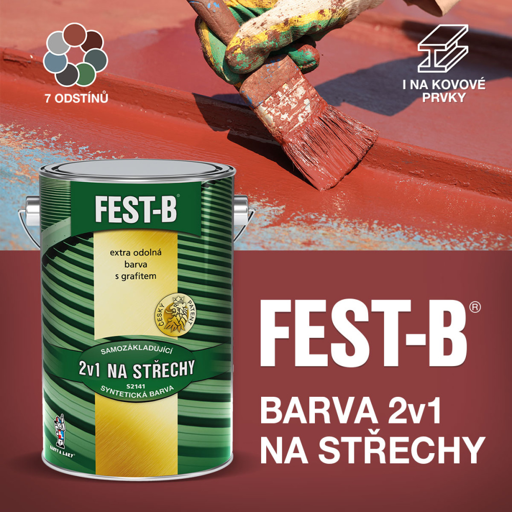 FEST-B 2v1 S2141 Na strechy 2,5kg 0570 Tmavozelená