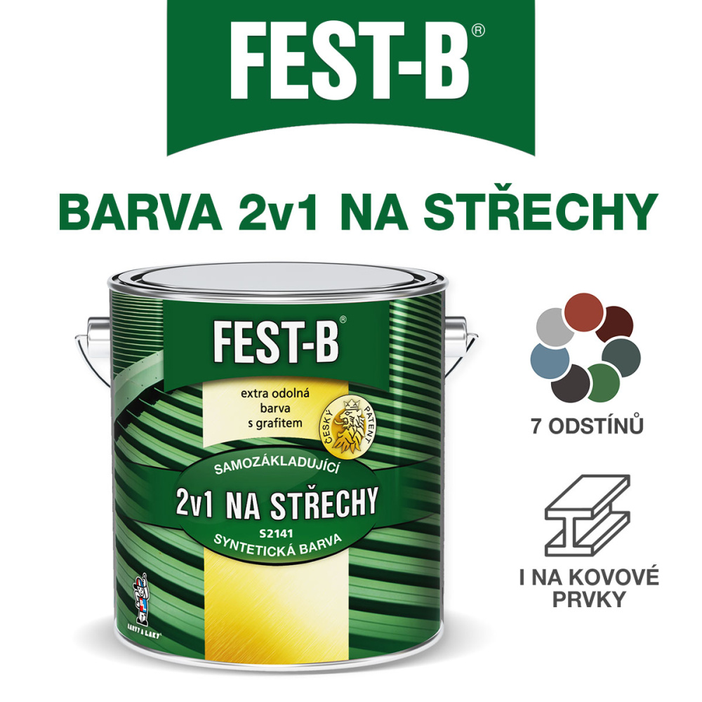 FEST-B 2v1 S2141 Na strechy 2,5kg 0570 Tmavozelená